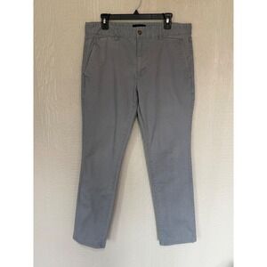 Five Four Mens Straight Leg Chino Pants Gray Stretch Cotton Trousers Size 36